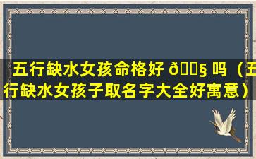 五行缺水女孩命格好 🐧 吗（五行缺水女孩子取名字大全好寓意）